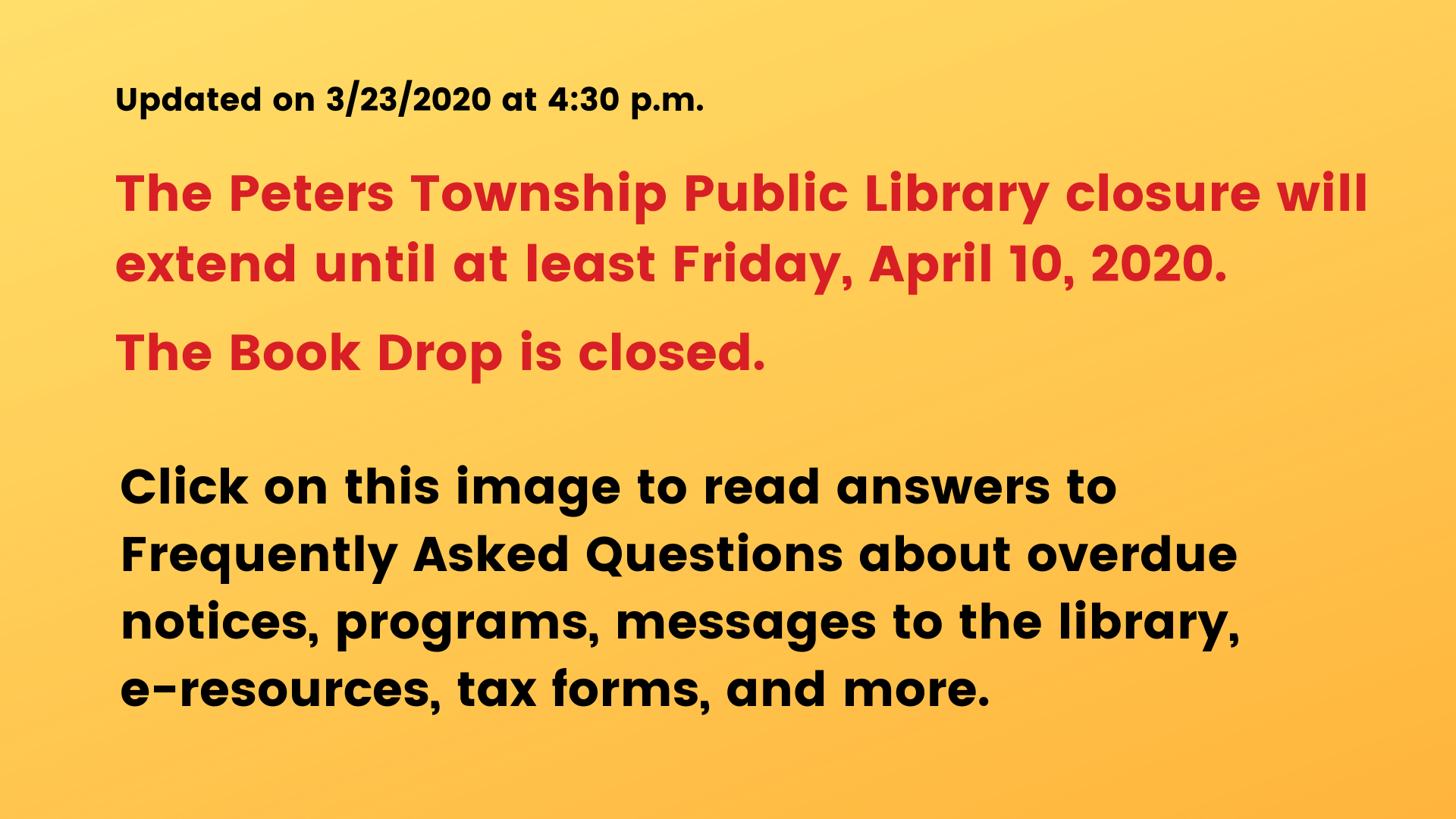 Covid 19 Program Carousel Peters Township Public Library