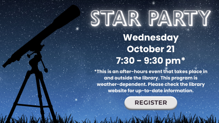 Star Party event October 21 at 7:30pm